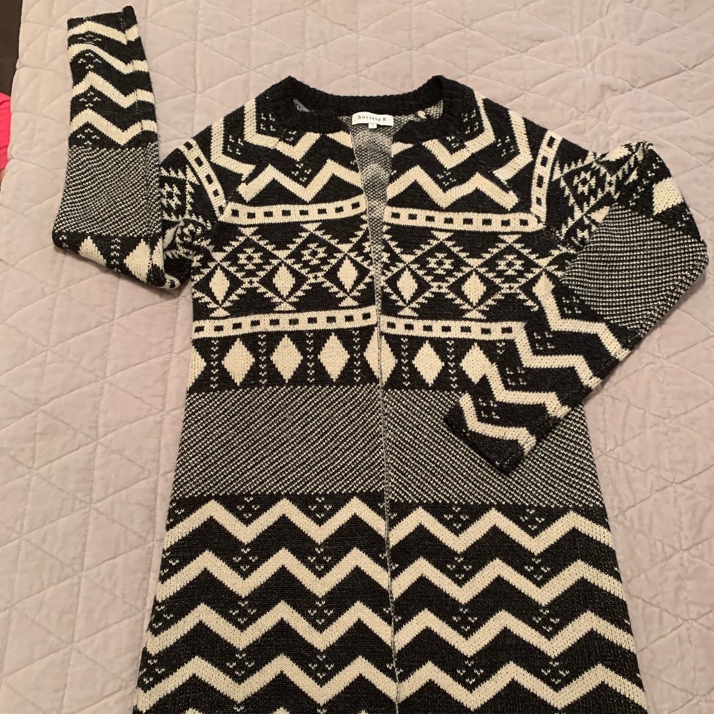 Long tribal duster cardigan